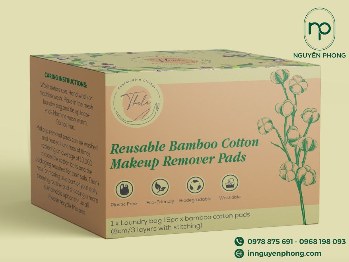 In hộp đựng bông tẩy trang theo yêu cầu – ấn tượng từng chi tiết